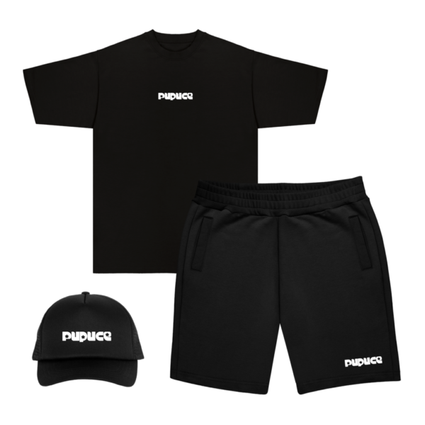 Ensemble Tshirt + Short + Casquette Full Black