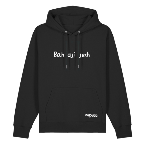 Hoodie Cordon Pupuce Noir Bah Oui Wesh