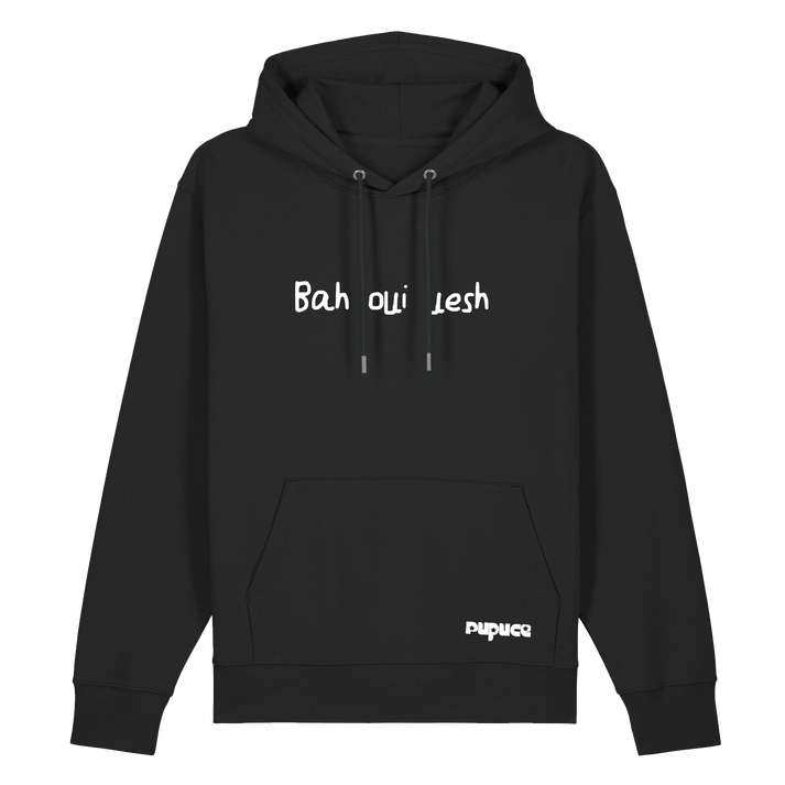 Hoodie Cordon Pupuce Noir Bah Oui Wesh