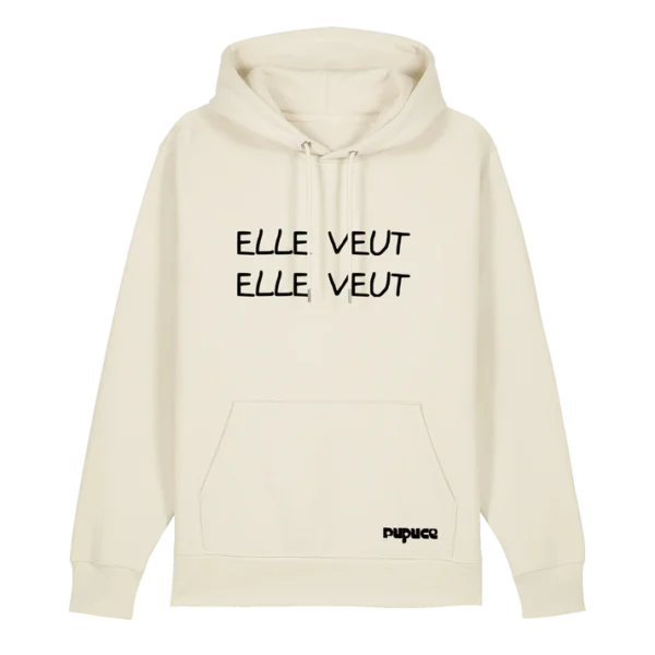 Hoodie Cordon Pupuce Ecru Elle Veut Elle Veut