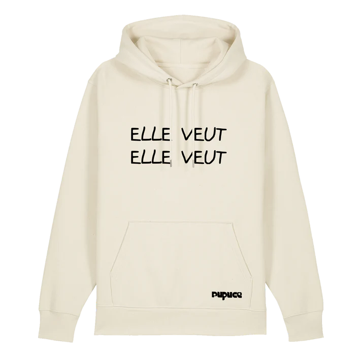 Hoodie Cordon Pupuce Ecru Elle Veut Elle Veut