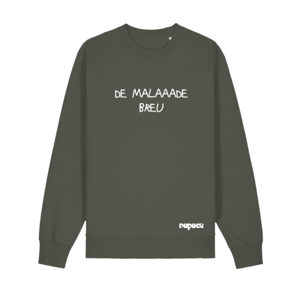 Sweat Col rond Pupuce Kaki De Malade Breu