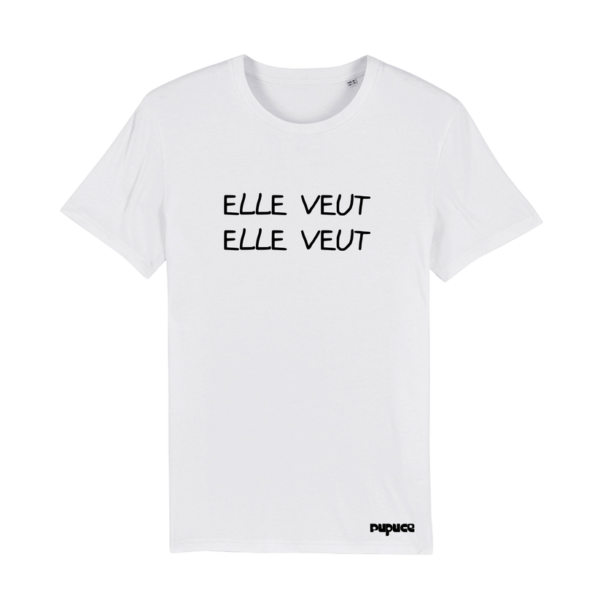 T-shirt classique Pupuce Blanc Elle Veut Elle Veut