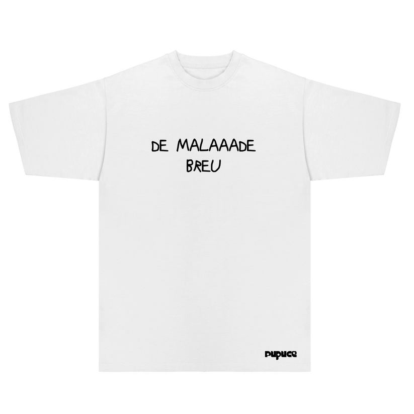 T-shirt Oversize Pupuce Blanc De Malade Breu