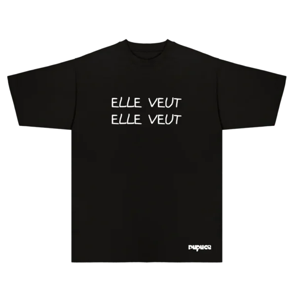 T-shirt Oversize Pupuce noir Elle Veut Elle Veut